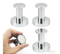 Lot de 4 aimants puissants pour réfrigérateur, tableau blanc, bureau, salle de uisine et décoration de casier Argenté 36 x 40 mm