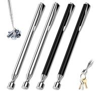 Lot de 4 aimants télescopiques extensibles avec stylo magnétique, tige télescopique magnétique pour ramasser facilement les vis, les écrous et les outils