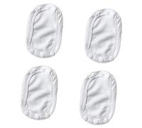 Lot de 4 ajusteurs d'entrejambe en plastique, blanc | Drap extensible en coton pour l'entrejambe de la couche, fermeture en plastique, installation facile