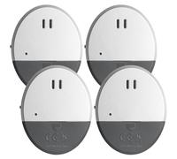 Lot de 4 alarmes de fenêtre ultra fines avec alarme bruyante de 130 dB, détecteur de bris de verre, alarme de porte, alarme de fenêtre, mini système d'alarme autocollant avec capteur de vibrations