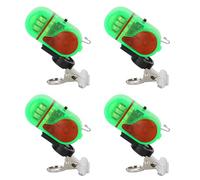 Lot de 4 Alarmes de Morsure de Pêche,Alerte Sonore de Pêche avec Lumières LED et Clip en Métal pour la Pêche en Plein Air