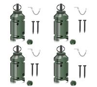 Lot de 4 alarmes de voyage périmétriques, calibre 12 avec 8 vis, système de sécurité d'alerte précoce pour la sécurité extérieure et des biens/dissuasion des ours - Vert foncé (adaptateur non inclus)