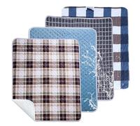 Lot de 4 alèses imperméables pour incontinence - 50 x 70 cm - Lavables - Absorbantes - Pour lit, canapé, fauteuil roulant, voiture