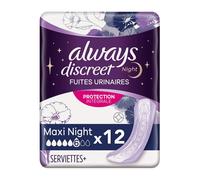 Lot De 4 - Always : Discreet Night - Serviettes Incontinence 6 Maxi Nuit 12 Serviettes