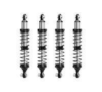 Lot de 4 amortisseurs à ressort progressifs en alliage d'aluminium 6061-T6 avant et arrière réglables 89 mm pour kit optique Vanquish 1:10 H10/Yokohama RTR/Sparco RTR Rock Crawler - Argent