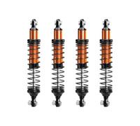 Lot de 4 amortisseurs à ressort progressifs en alliage d'aluminium 6061-T6 avant et arrière réglables 89 mm pour kit optique Vanquish 1:10 H10/Yokohama RTR/Sparco RTR Rock Crawler - Orange