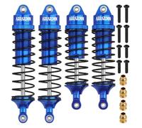 Lot de 4 amortisseurs avant et arrière de voiture télécommandés à l'échelle 1:10 compatibles avec Traxxas Slash/Rustler/Stampede 4x4 4WD Pièces de rechange #5862 (bleu)