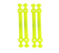 Lot de 4 amortisseurs de raquette de tennis en silicone pour réduire les vibrations post-impact et améliorer la répétition des coups (jaune)