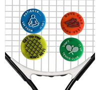Lot de 4 amortisseurs de vibrations épicés et agressifs pour vous garder sur votre jeu de tennis - Amortisseur de vibrations de tennis, le meilleur cadeau de tennis pour chaque joueur et équipe