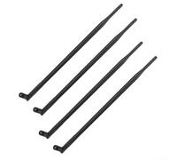 Lot de 4 amplificateurs de signal RP-SMA double bande WiFi 9dBi 5 GHz pour rallonge de portée de routeur Noir