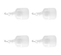 Lot de 4 Ampoules de Secours Rechargeables, 80 W, 80 Mm, Alimentées par Batterie, pour Panne de Courant Domestique, Camping, Ouragan, Extérieur, marché Nocturne, Panne de Stands