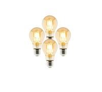 - Lot de 4 ampoules déco filament LED ambrée 4W E27 2500K