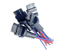 Lot de 4 ampoules LED 3157 mâles pré-câblées avec connecteur d'extension de câblage à 3 fils pour phares de voiture, clignotants, feux arrière