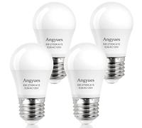 Lot de 4 ampoules LED A15 40 W équivalentes à 120 V à intensité variable Blanc chaud 2700 K Culot moyen E26 pour lustres, lampes de table et autres lumières domestiques