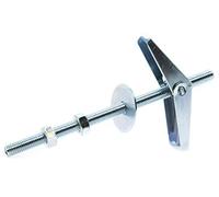 Lot de 4 ancrages papillon M5 x 75 mm avec tige filetée pour fixations murales creuses de plaques de plâtre