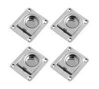 Lot de 4 anneaux d'ancrage encastrés en forme de D en acier inoxydable pour remorque de bateau et camions, matériel d'anneau en D encastré pour sécuriser le chargement