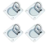 Lot de 4 Anneaux d'arrimage en Acier Galvanisé - 10,2 x 9,5 cm | MUNGHOK, Œillets de Fixation à Ressort en Métal Anticorrosion, Charge 800 kg, pour Cordes, Sangles, Remorque, Camion, Kayak