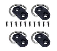 Lot de 4 anneaux d'arrimage en D pour camion, remorque, anneaux en D en acier avec clip de soudage, crochets d'arrimage pour filet de fret, 25 kg
