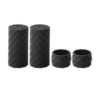 Lot de 4 anneaux de fixation pour guidon de vélo de route, matériau en silicone pour diamètre intérieur de 25 à 32 mm, design innovant (noir)