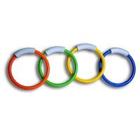 Lot de 4 Anneaux de plongée Netsportique - pour Entrainement de Nation - Idéal pour piscines