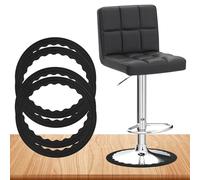 Lot de 4 anneaux de protection pour pieds de tabourets de bar en silicone antidérapant pour protéger le sol en bois - Anti-rayures - Anti-bruit - Antidérapants - Extensibles - Convient aux bases de