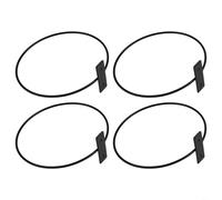 Lot de 4 anneaux de suspension muraux en métal pour pot de fleurs en fer pour extérieur, jardin, balcon, drainage ventilé, bords arrondis, noir, 20,3 cm