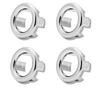 Lot de 4 anneaux de trop-plein ronds pour évier de salle de bain et cuisine