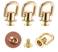 Lot de 4 anneaux en D pour sac à main, matériel en métal robuste rotatif à 360°, rivets à boule avec poinçon pour fabrication de sac à main, kit de conversion à bandoulière, sangles en cuir, collier