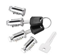 Lot de 4 Antivols Cylindres Argentés,Compatible avec Thule Verrous de Sécurité,Serrure Coffre de Toit,Kit Sécurité Barres de Toit,pour Sécurité Barres de Toit, Coffres et Porte-Vélos