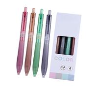 Lot de 4 appareils d'écriture de type robinet Mécanisme d'amortissement Flux de toner gratuit Convient pour les conférences Pointe fine Stylo crème