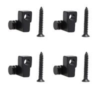 Lot de 4 arbres de cordes de guitare à rouleaux, guides avec vis, accessoires de guitare pour Fender Stratocaster, Tele, Telecaster (noir)