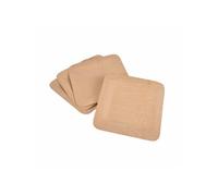 Lot de 4 Assiettes Carrées "Bambou" 23cm Naturel