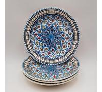 Lot de 4 assiettes creuses Bakir Turquoise - D 24 cm