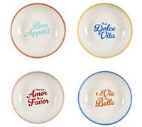 Lot de 4 Assiettes Creuses "Dolce Vita" 20cm Multicolore Multicolore
