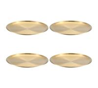 Lot de 4 assiettes multifonctions en acier inoxydable 304 pour les fêtes, les pique-niques, les repas de famille, les collations et les barbecues