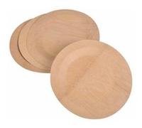 Lot de 4 Assiettes Rondes Bambou 18cm Naturel Beige G