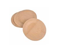 Lot de 4 Assiettes Rondes "Bambou" 23cm Naturel