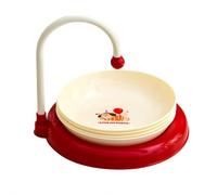 Lot de 4 assiettes rondes en plastique pour mariage, fête, moments spéciaux Beige