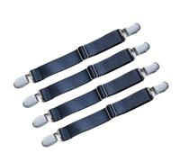Lot de 4 attaches élastiques pour drap de lit, couvertures, couvre-matelas, couvertures, pinces à double tête, pinces à bretelles, décoration d'intérieur, support de drap