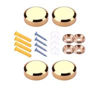 Lot de 4 attaches pour verre en laiton doré, conceptions pratiques pour un sécurisé dans les espaces résidentiels et professionnels Vis à verre en laiton