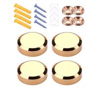 Lot de 4 attaches pour verre en laiton doré, conceptions pratiques pour un sécurisé dans les espaces résidentiels et professionnels Vis à verre en laiton