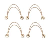 Lot de 4 attaches rapides pour pantalon avec chaîne Hijab, doré, round 1