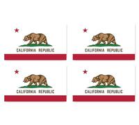 Lot de 4 autocollants 200 x 120 mm - Drapeau - États-Unis d'Amérique/USA - État - Californie - US-CA - Pour voiture, ordinateur portable et plus encore