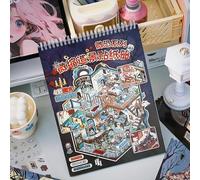 Lot de 4 autocollants 3D pour maison - Grande taille - Thème terreur - Scène 3D - Autocollants pour maison - Faites votre propre - Soulage le stress - Pour adultes et enfants - Thérapie miniature