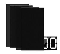Lot de 4 autocollants à intensité variable - 20 cm x 10 cm - Filtres de couverture LED pour réveil, radio, boîte de câbles, moniteur - Feuilles de gradation pour appareils électroniques