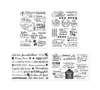 Lot de 4 autocollants amovibles noirs - Imperméables, créatifs, de designs personnalisés - Convient pour verre, murs, bois et décorations de bricolage