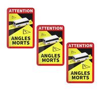 Lot de 4 autocollants Angles Morts pour camping-car 25 x 17 cm | Autocollant d'angle mort Womo avec protection UV Angel Morts pour camping-car, caravane, bus