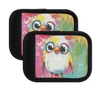 Lot de 4 autocollants antidérapants pour poignée de bagage Motif oiseau Fuuny