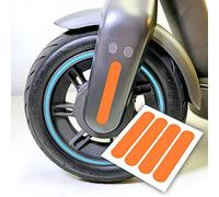 Lot de 4 autocollants - Bandes ovales pour scooter électrique Segway Ninebot Max g30d (orange fluo)