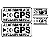 Lot de 4 autocollants d'alarme de véhicule contrôlés par GPS, antivol pour voiture, moto, pneu, camion, camping-car (noir)